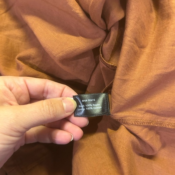 New Boston Proper Brown Embroidered Halter Dress, size large. - Picture 9 of 10